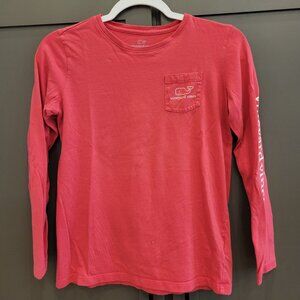 Vineyard Vines Long Sleeve Whale Logo Shirt Kids Size L (14) Pin